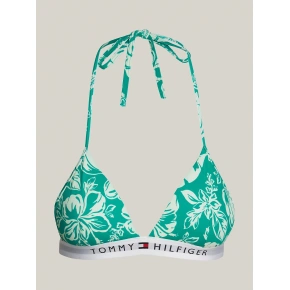 Biustonosz kąpielowy damski UW0UW05367 0IE zielony z wzorem - Tommy Hilfiger