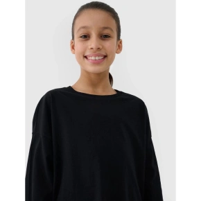 Longsleeve oversize gładki dziewczęcy 4F 4FJWSS25TLONF377-20S Longsleeve oversize gładki dziewczęcy 4F 4FJWSS25TLONF377-20S