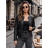 Dámská přiléhavá bunda z ekokůže TY5721 černá -  FashionStreet