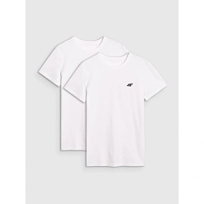 T-shirt slim gładki męski (2-pack) męski 4F 4FRMM00TTSHM3068-10S