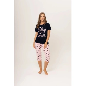 Piżama damska 135/256 ciemna. niebieski z różowym - Karol