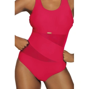 Damski jednoczęściowy strój kąpielowy S36W-2d Fashion sport ciemnoróżowy - Self
