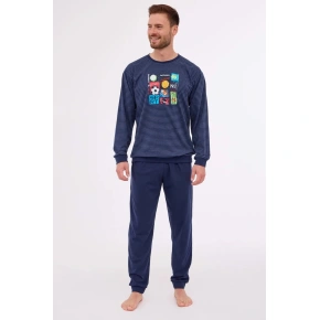Piżama męska WINNER 308/258 Granatowy wzór - Cornette