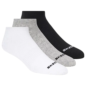 Skechers 3pk Unisex Non Terry No Show S114041-107 Białe 39-42