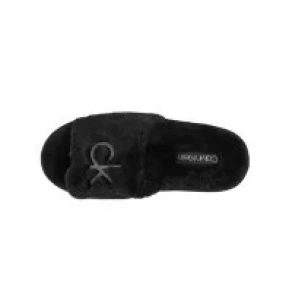Damskie kapcie domowe SLIPPER SANDAL FUR W HW0HW00634-BAX - Calvin Klein