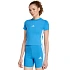 Koszulka damska adidas Essentials 3-Stripes Slim Baby jasnoniebieska KD2341