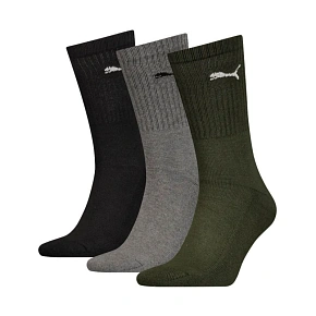Skarpety Puma Crew 3 pary czarne, szare, zielone 880355 28