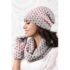Dámská čepice růžovošedá - Kamea