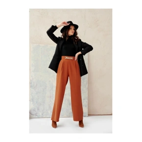 Spodnie damskie SDP0011 ciemny brąz - Roco