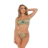 Damski dwuczęściowy strój kąpielowy Mykonos 1 S936MN2 Green Patterned - Self