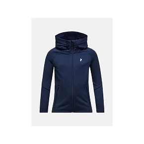 Bluza juniorska PEAK PERFORMANCE Jr Rider Essentials Zip Hood kolor granatowy Bluza juniorska PEAK PERFORMANCE Jr Rider Essentials Zip Hood kolor granatowy