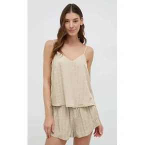 Piżama damska O2BX06WEUZ0 F151 beżowa - Guess