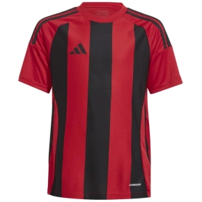 Koszulka dziecięca adidas Striped 24 Kids czerwona/czarna IW2131