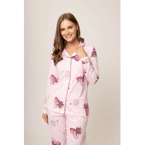 Piżama damska 175/062 wzór różowy - Karol
