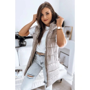 Pikowana kamizelka damska BRITA beżowa TY3267 - Dstreet