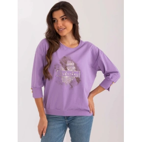 Bluzka damska RV BZ 9573.68 Jasny fiolet ze złotem - FPrice