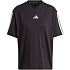 Koszulka damska adidas Essentials 3-Stripes Boyfriend czarna JC5960