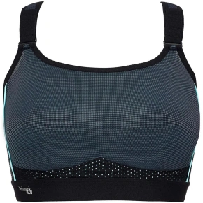 Biustonosz sportowy 0020129 czarno-turkusowy - Selmark