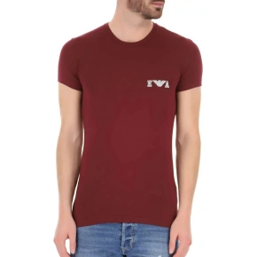 T-shirt męski - 111035 1A526 - 00076 - bordowy - Emporio Armani