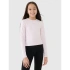 Longsleeve slim gładki dziewczęcy 4F 4FJRSS25TLONF505-12S