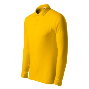 Koszulka polo męska Pique Polo LS (żółty)