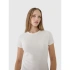 T-shirt slim z prążkowanej dzianiny damski 4F 4FWSS25TTSHF1968-11S