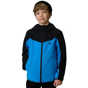 Kurtka dla chłopca softshell 4F M477 niebieska 4FJWSS26TSOFM477 33S Kurtka dla chłopca softshell 4F M477 niebieska 4FJWSS26TSOFM477 33S