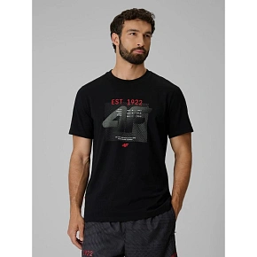T-shirt regular z nadrukiem męski 4F 4FRSS26TTSHM4039-20S