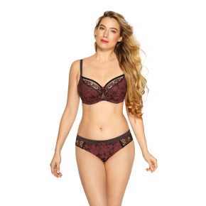 Biustonosz Silvia BS0 979 Bordeaux z czarnym - Gaia