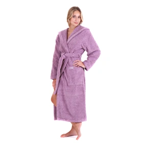 Damski szlafrok z kapturem Athena 3116 4605 Elderflower - Vestis