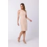 Sukienka damska S342 beżowa - Stylove