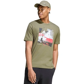 Koszulka męska adidas Memories of Sport Outdoor Graphic khaki KC7098 pánské