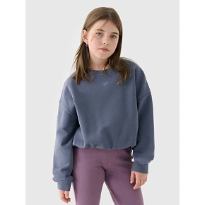 Bluza dresowa nierozpinana bez kaptura dziewczęca 4F 4FJRSS24TSWSF1331-32S