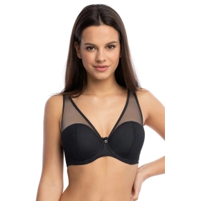 Biustonosz damski półusztywniany półmiękki BS 1124 Hera czarny - Gaia