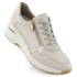 Skórzane sneakersy damskie na koturnie beżowe Rieker N9301-60