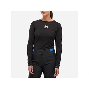 Koszulka damska MILLET Trilogy Wool Ts Ls W czarna Koszulka damska MILLET Trilogy Wool Ts Ls W czarna