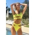 Damskie bikini Malibu z wycięciami w kolorze limonkowym - Hugz