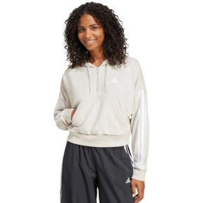 Bluza damska adidas Essentials 3-Stripes French Terry Quarter-Zip Hoodie beżowa JN1958