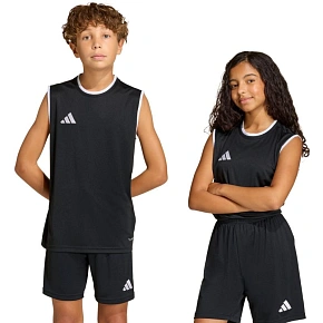 Koszulka dziecięca adidas Entrada 26 bez rękawów czarna KB3933