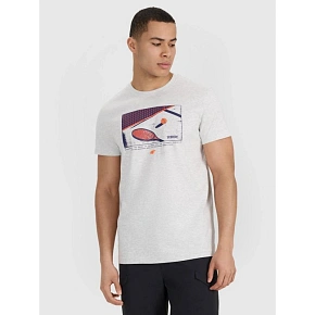 T-shirt regular z nadrukiem męski 4F 4FRSS25TTSHM2980-27M T-shirt regular z nadrukiem męski 4F 4FRSS25TTSHM2980-27M