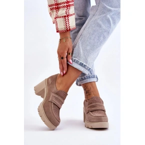 Botki na obcasie 20125 beżowy - Podążaj za modą