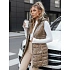 Dámská prošívaná vesta s kapucí TY5258 zlatá - Fashion Street
