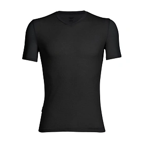 Koszulka Icebreaker Anatomica S/S V - black rozmiar: xxl