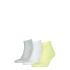 Skarpety unisex 906978 Quarter Soft A'3 szaro-biało-żółte - Puma