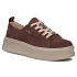 Skórzane sneakersy damskie na platformie brązowe Filippo DP7982 dámské