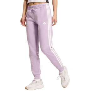 Spodnie damskie adidas Essentials 3-Stripes Fleece Slim różowe JY3097 dámské
