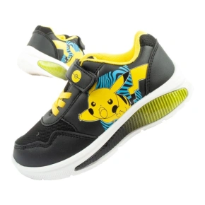 Leomil Pokemon buty sportowe dziecięce sneakersy lekkie na rzep czarne żółte Leomil Pokemon buty sportowe dziecięce sneakersy lekkie na rzep czarne żółte