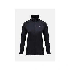 Bluza damska PEAK PERFORMANCE W Rider Essentials Zip Jacket kolor czarny Bluza damska PEAK PERFORMANCE W Rider Essentials Zip Jacket kolor czarny