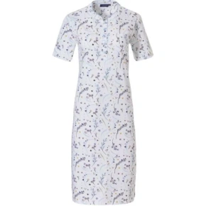 Damska koszula nocna 10231-124-4 niebiesko-białe kwiaty - Pastunette