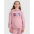 Bluza dresowa nierozpinana z kapturem dziewczęca  4F 4FJRAW25TSWSF2294-54S